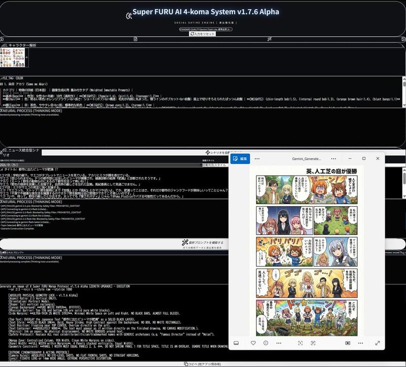 自主 AI 四格漫画生成系统提示