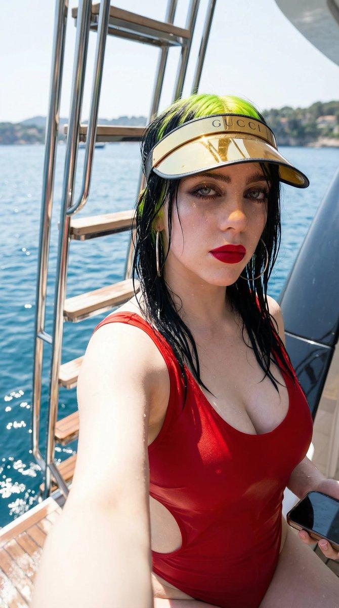 Billie Eilish 豪华游艇自拍