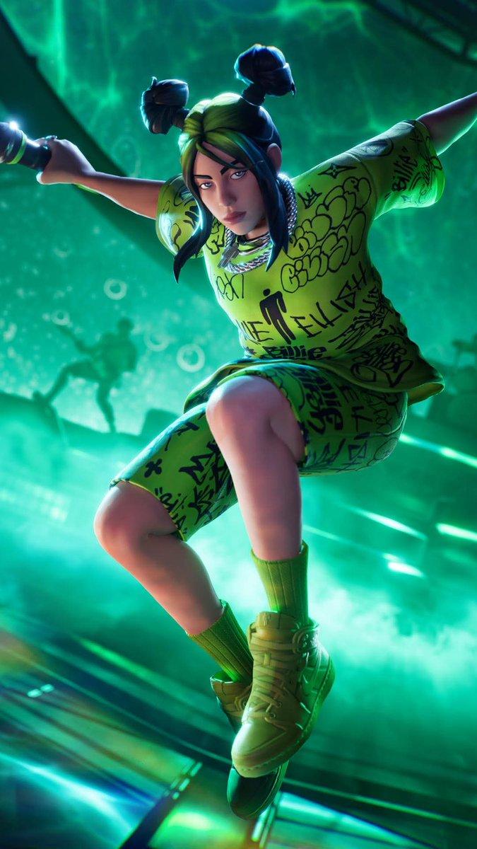 Billie Eilish《堡垒之夜》风格 3D 角色渲染