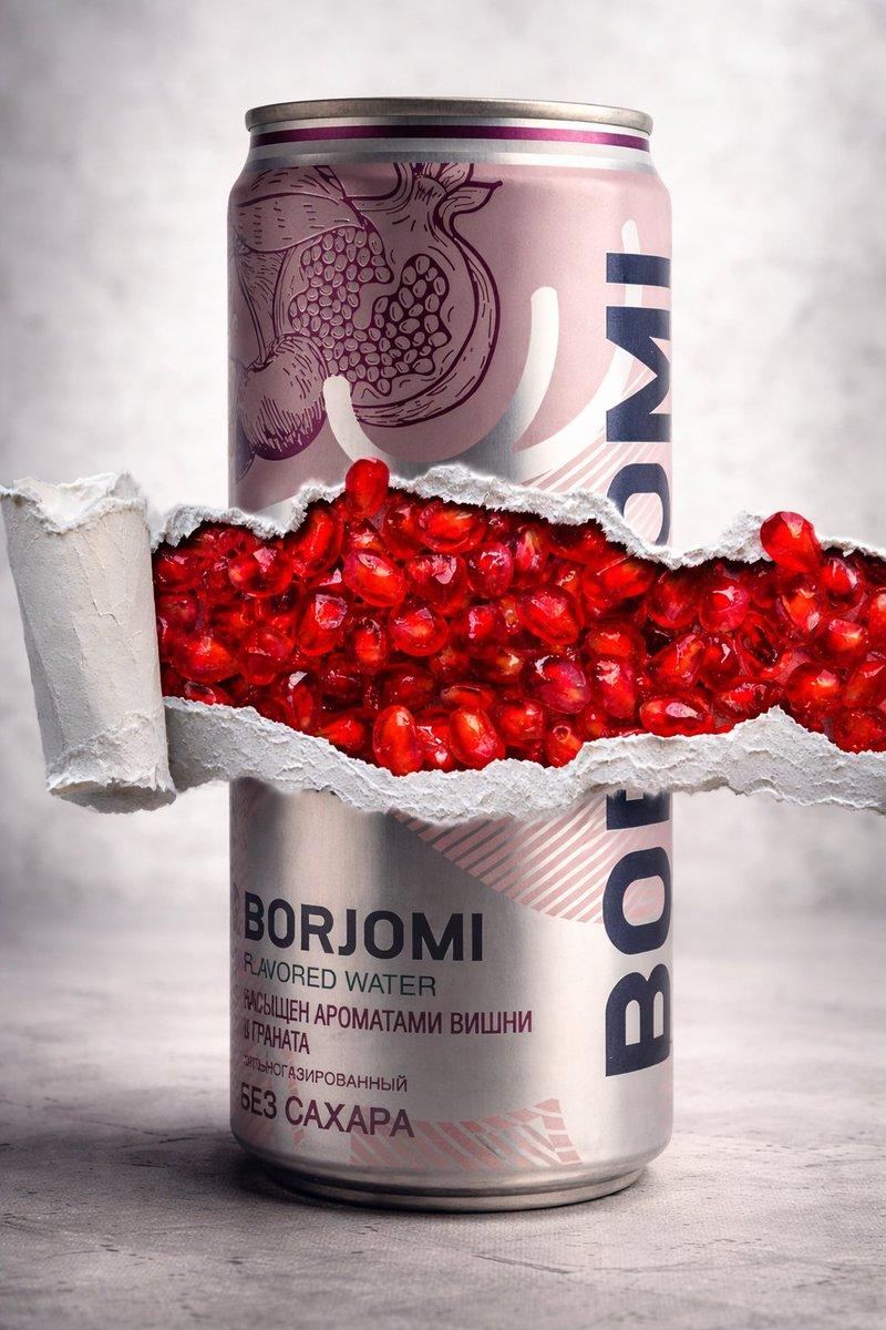 8K 产品摄影，概念性剖面图（Borjomi）