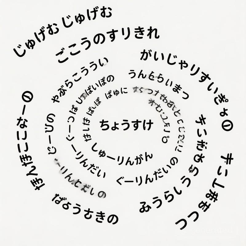 日文文本螺旋生成提示 (Jugemu)