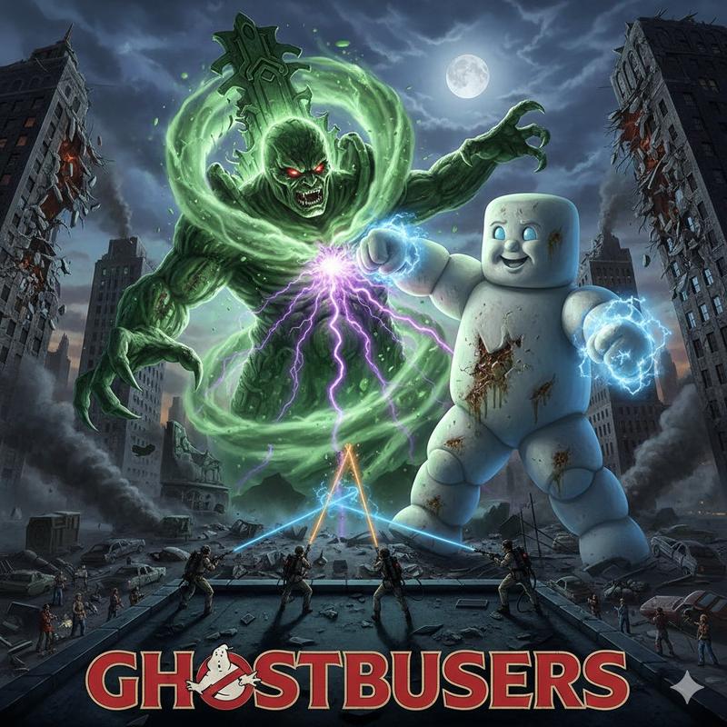 生成包含 Gozer 和 Stay Puft 的《捉鬼敢死队》场景
