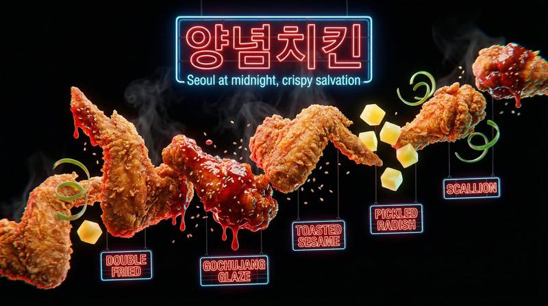 霓虹夜市美食摄影