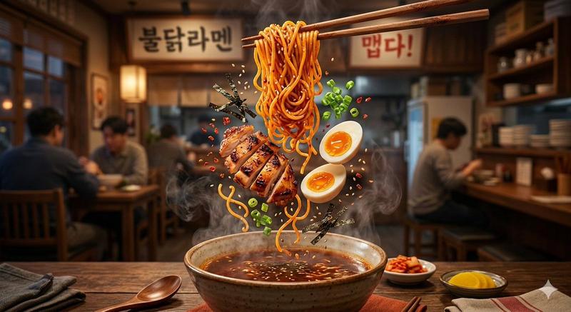 电影级美食广告镜头：解构的火鸡面