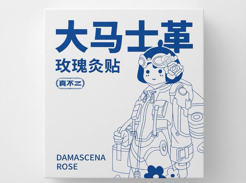 简单的 2D 平面包装生成提示