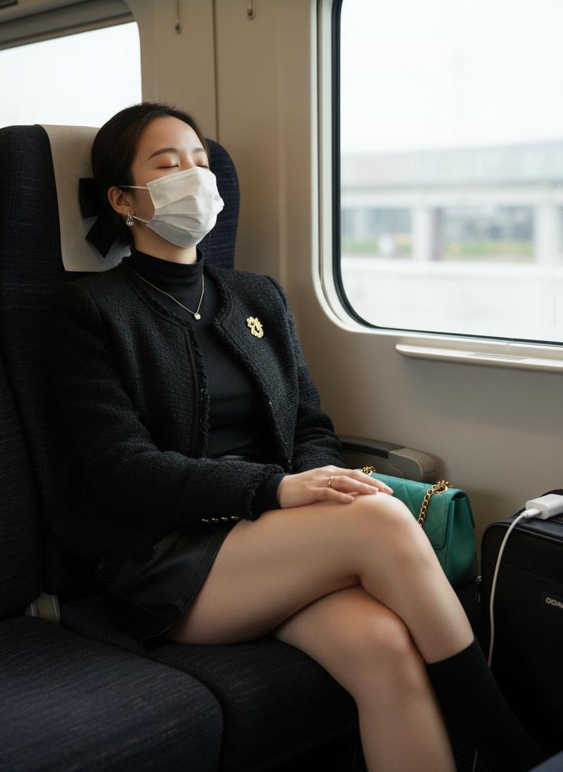 在火车上生成逼真图像的详细结构化提示