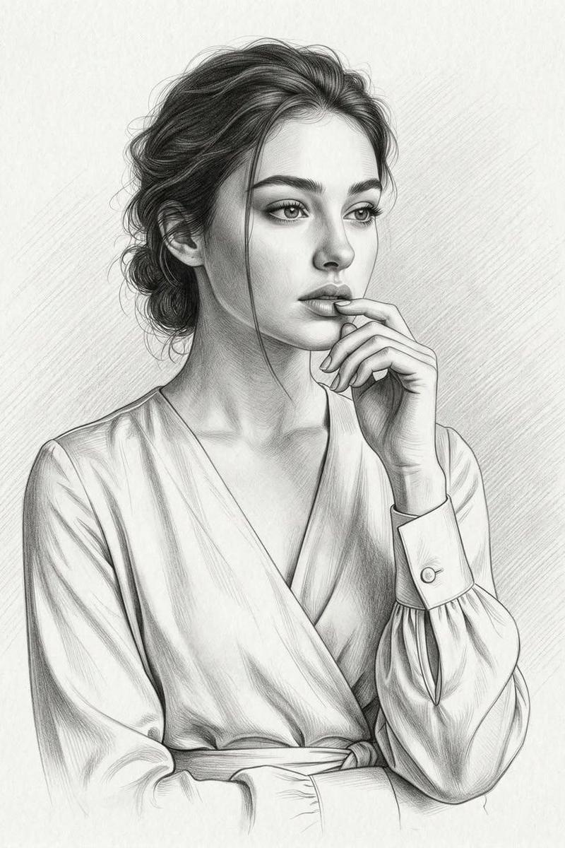 超逼真石墨铅笔肖像画