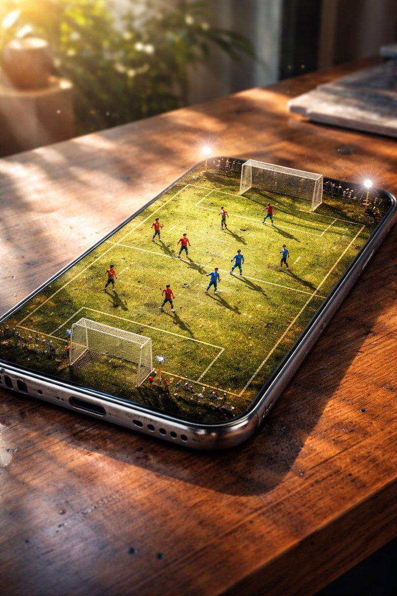 Phone screen football stadium: GPT Image 2 prompt