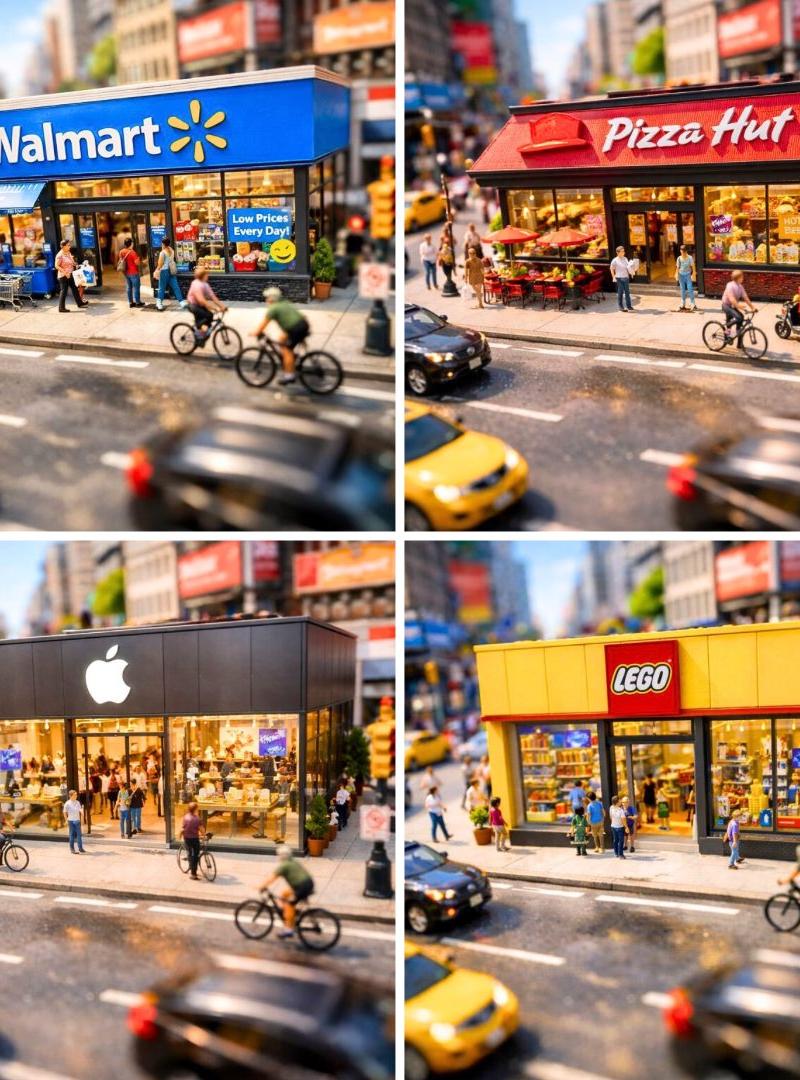 Miniature brand store dolly shot: GPT Image 2 prompt