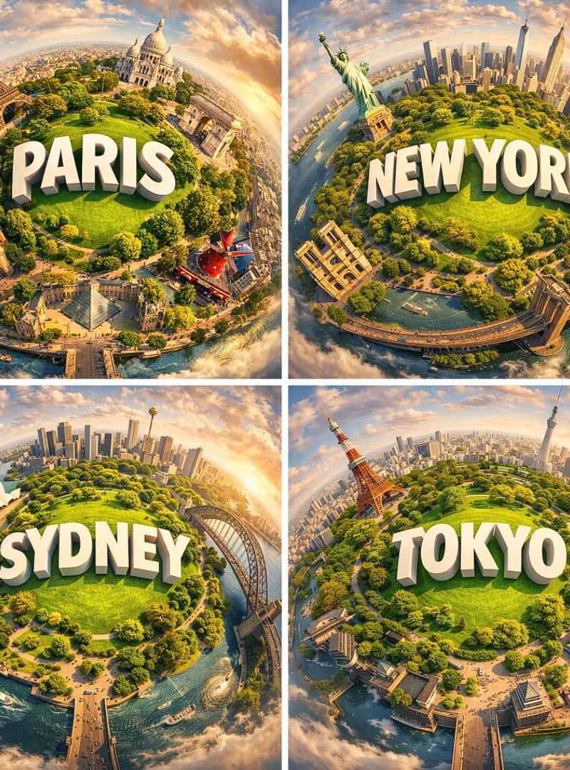 Miniature planet city render: GPT Image 2 prompt