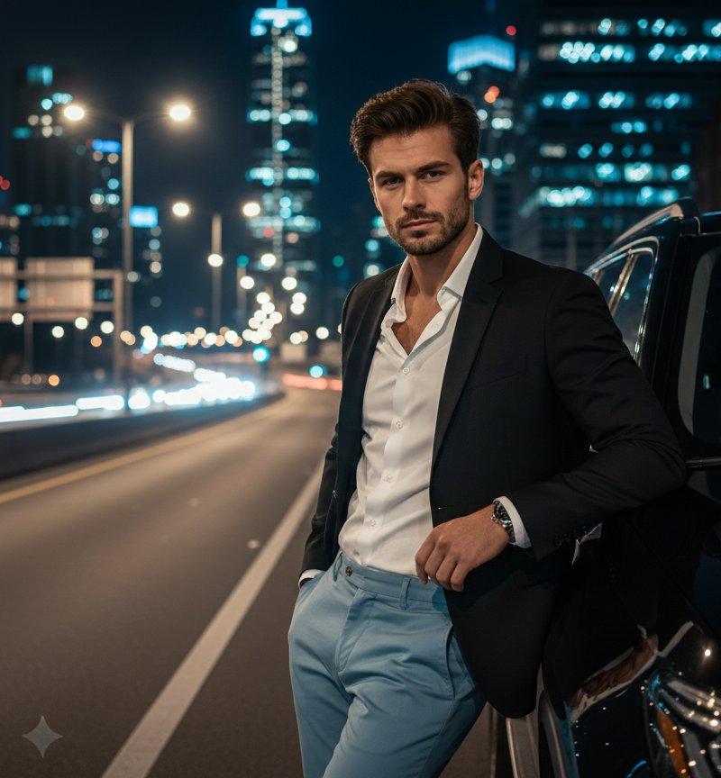 Night SUV city lights portrait: GPT Image 2 prompt