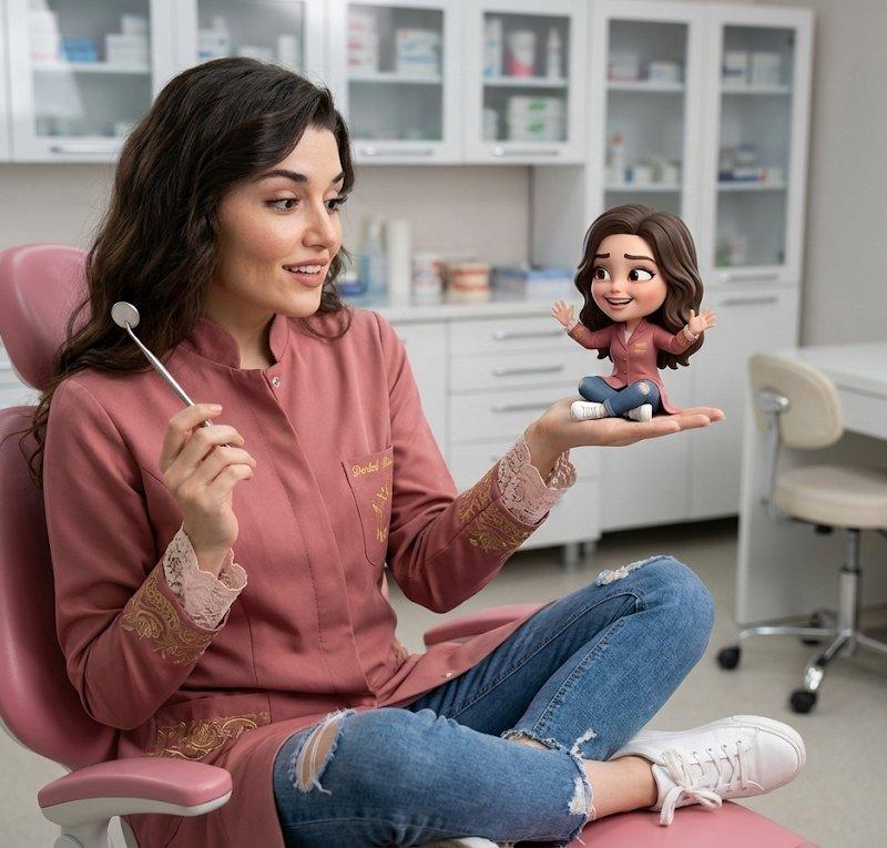 Dental office mini chibi self: GPT Image 2 prompt