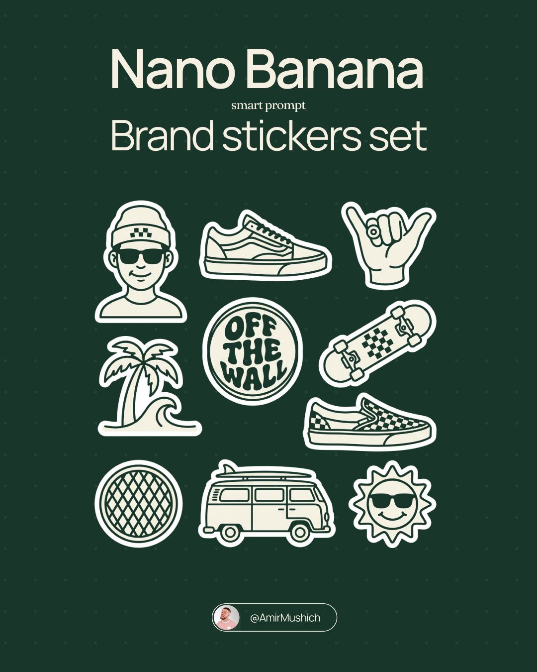 Brand sticker sheet vector set: GPT Image 2 prompt