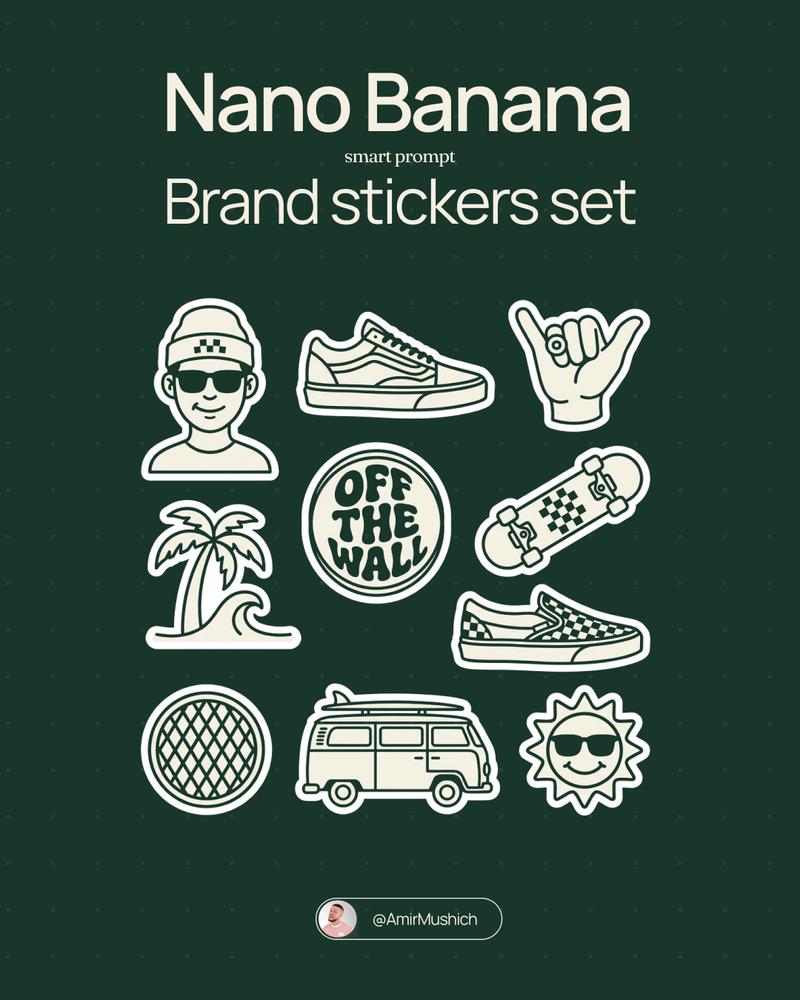 Brand sticker sheet vector set: GPT Image 2 prompt