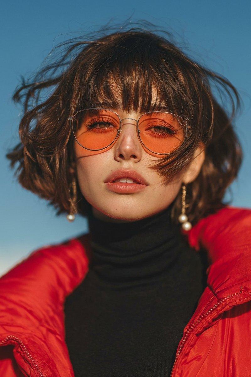 Red puffer orange sunglasses: GPT Image 2 prompt