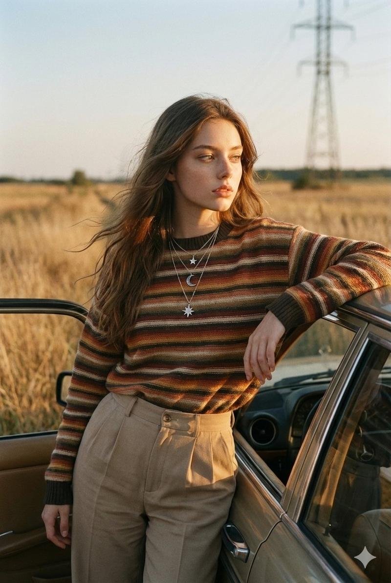 Vintage car countryside portrait: GPT Image 2 prompt