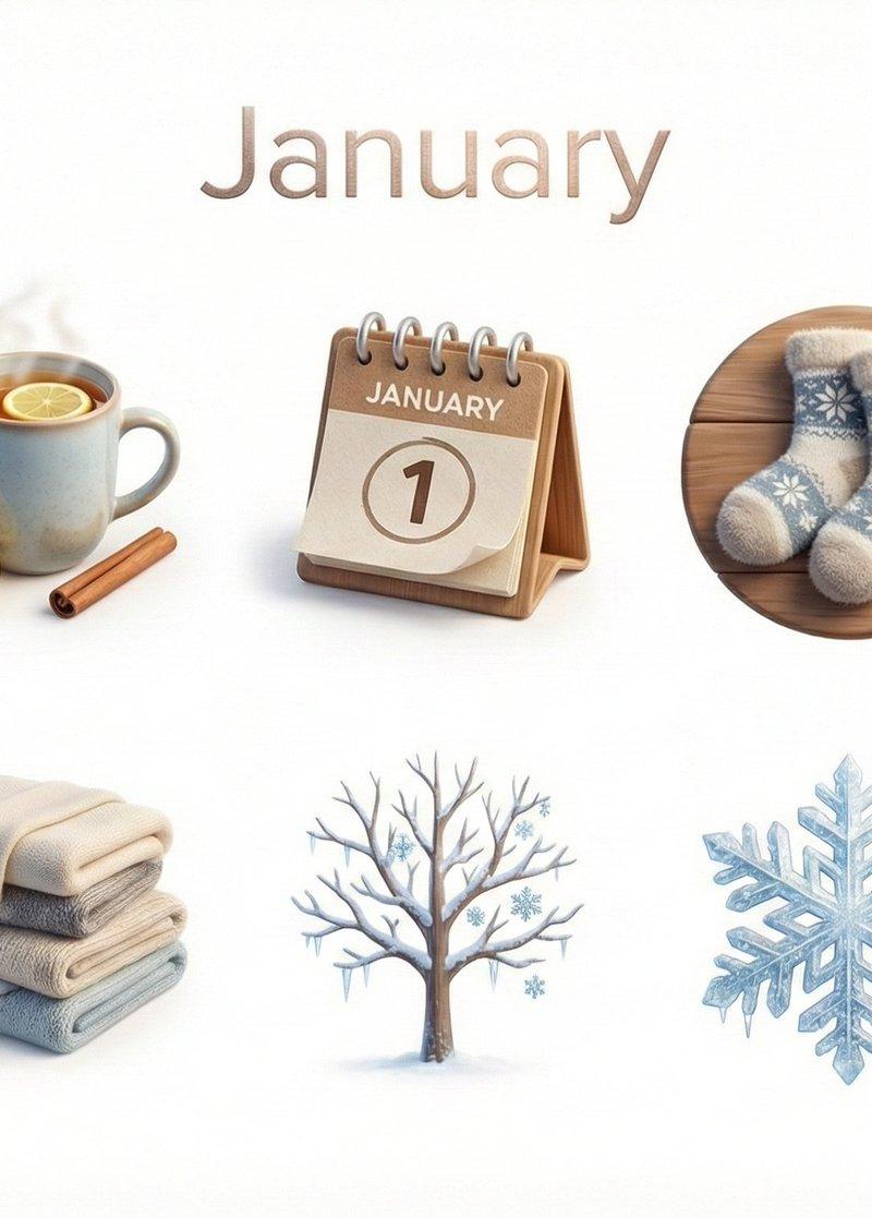 Monthly icon collection in 3D: GPT Image 2 prompt
