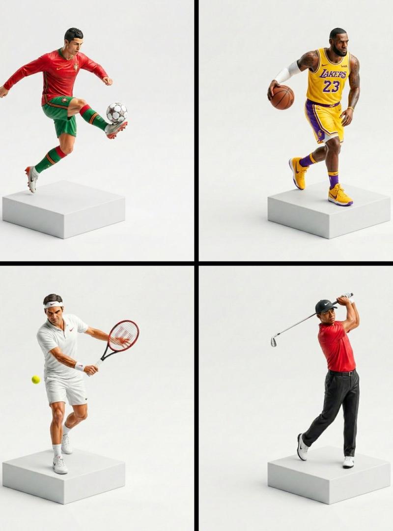 Isometric athlete figurine miniature: GPT Image 2 prompt
