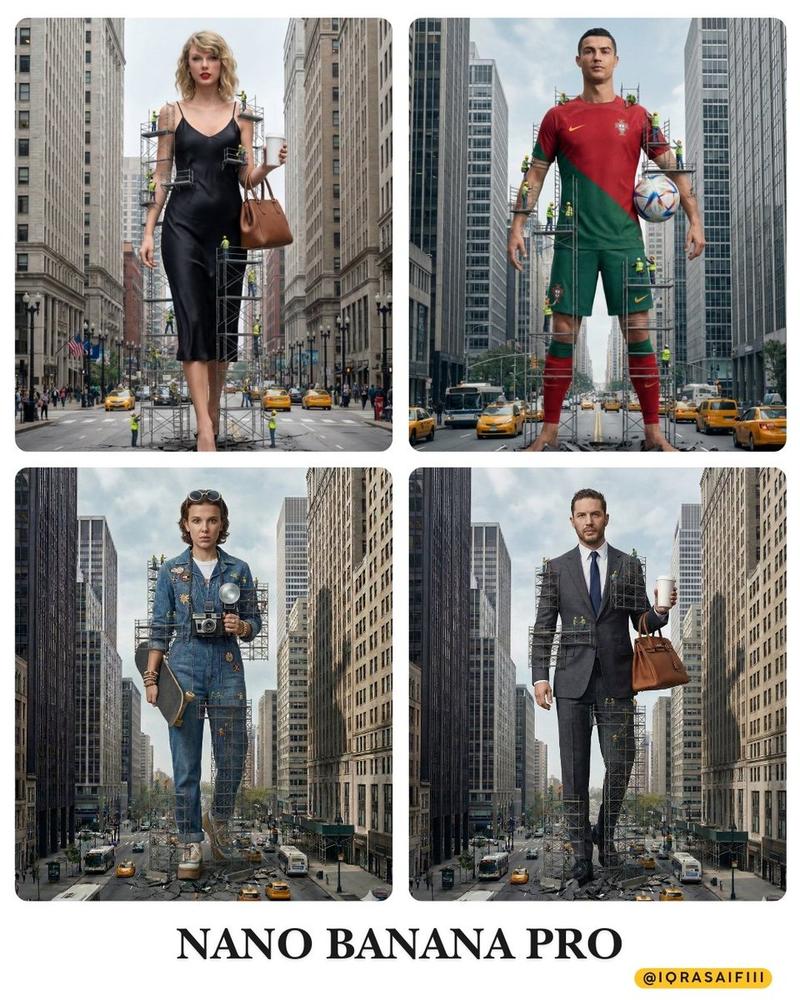 Colossal woman under construction city: GPT Image 2 prompt