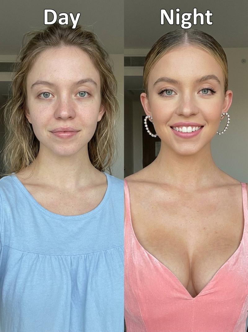 Day vs night split portrait comparison: GPT Image 2 prompt