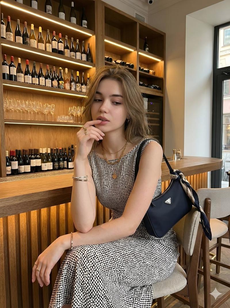 Polka dot wine bar luxury portrait: GPT Image 2 prompt
