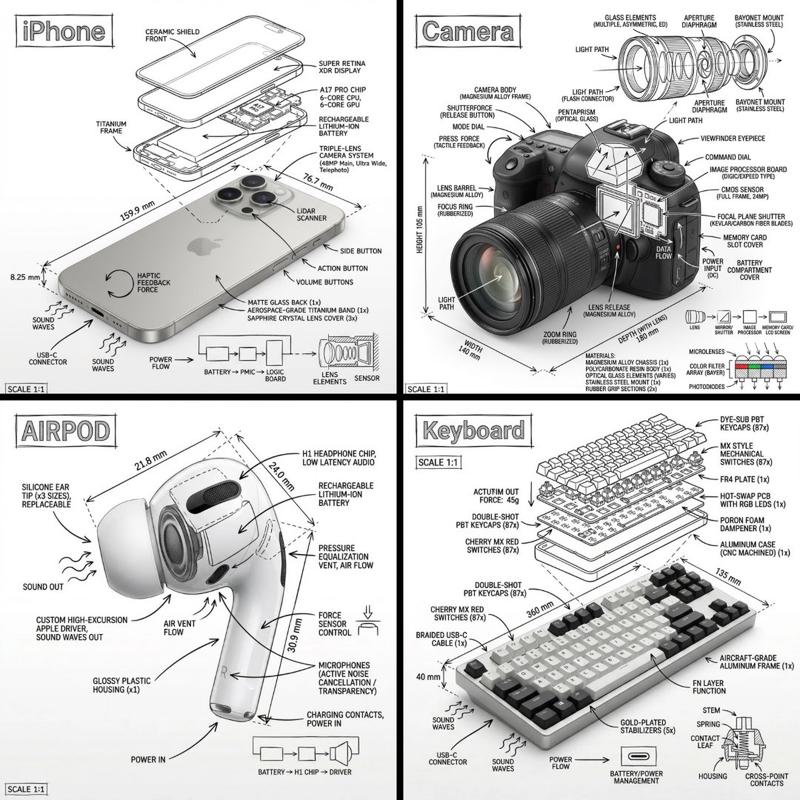 Technical annotation infographic: GPT Image 2 prompt