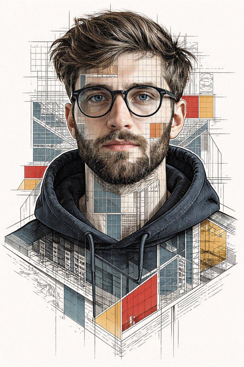 Blueprint stylized portrait: GPT Image 2 prompt