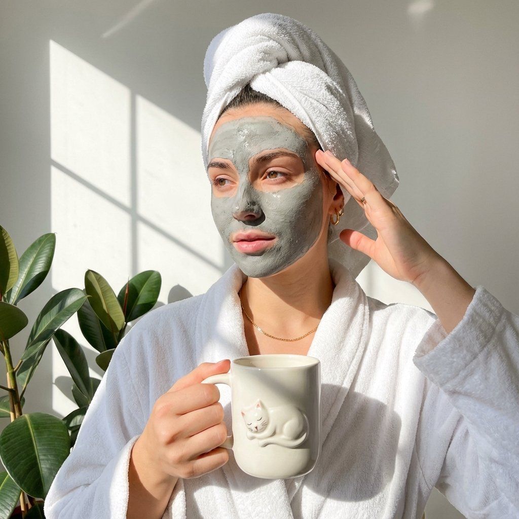 Spa clay-mask portrait: GPT Image 2 prompt