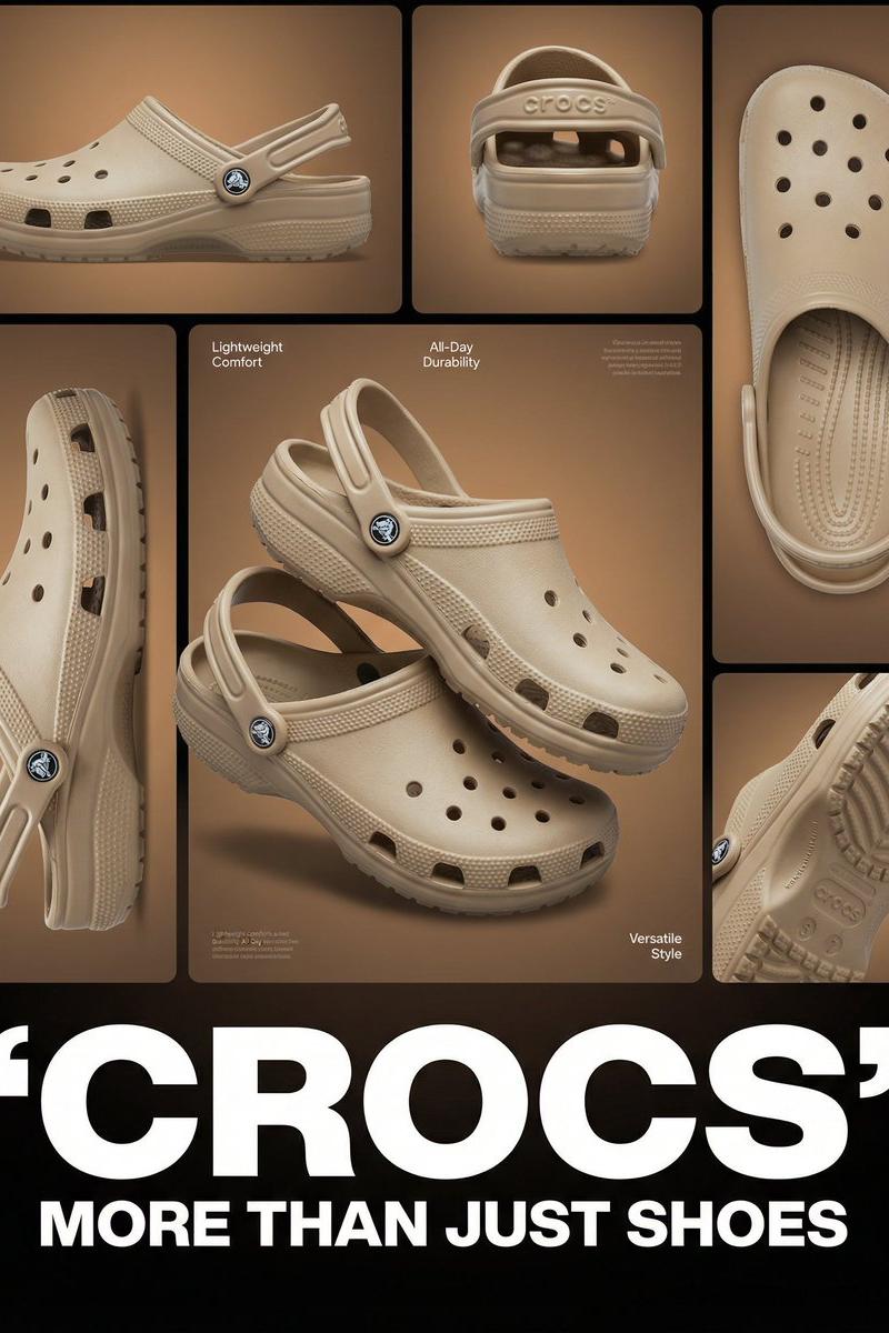 Beige Crocs ad poster: GPT Image 2 prompt