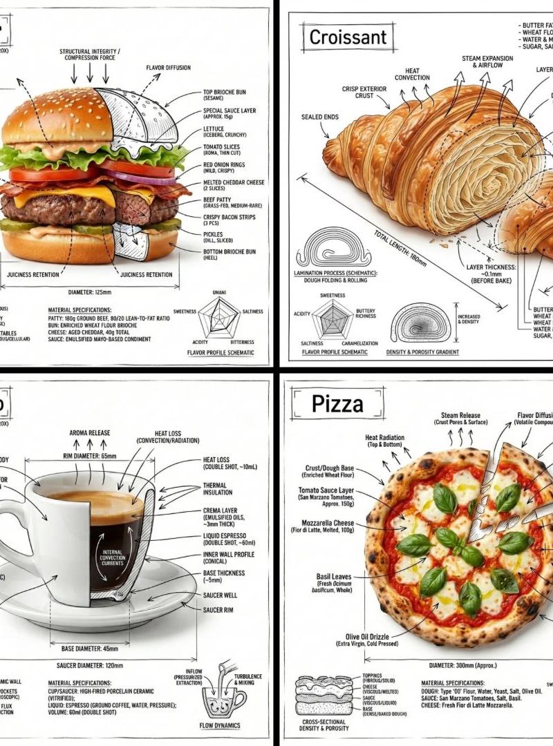 Food annotation infographic: GPT Image 2 prompt