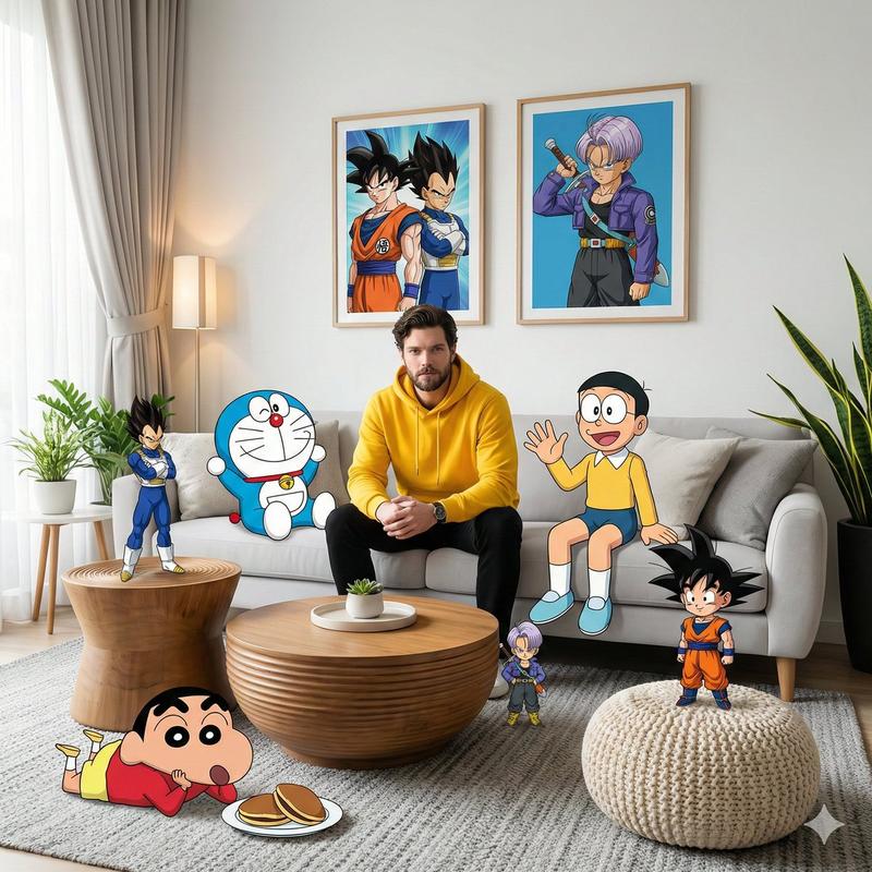 Anime living room composite: GPT Image 2 prompt