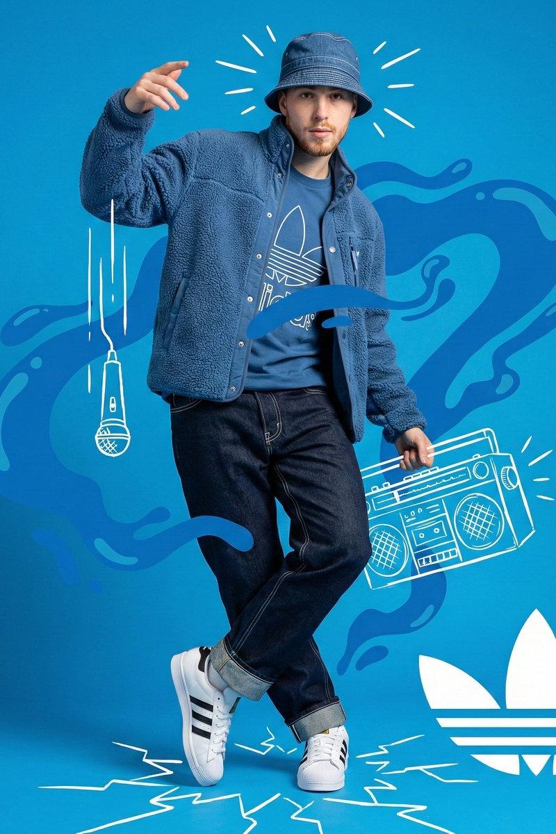 Adidas streetwear collage: GPT Image 2 prompt