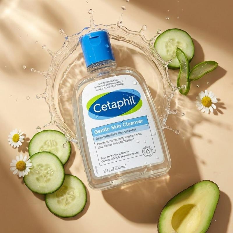 Skincare splash flat-lay: GPT Image 2 prompt