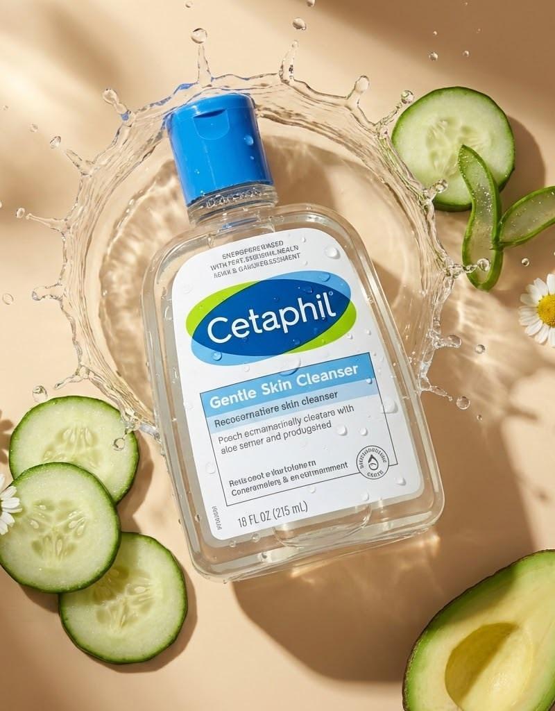 Skincare splash flat-lay: GPT Image 2 prompt