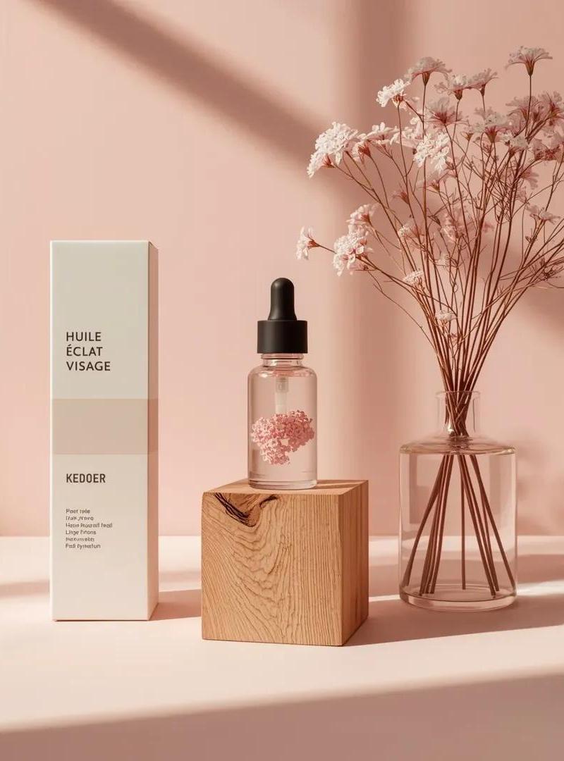 Pink dropper skincare lay: GPT Image 2 prompt
