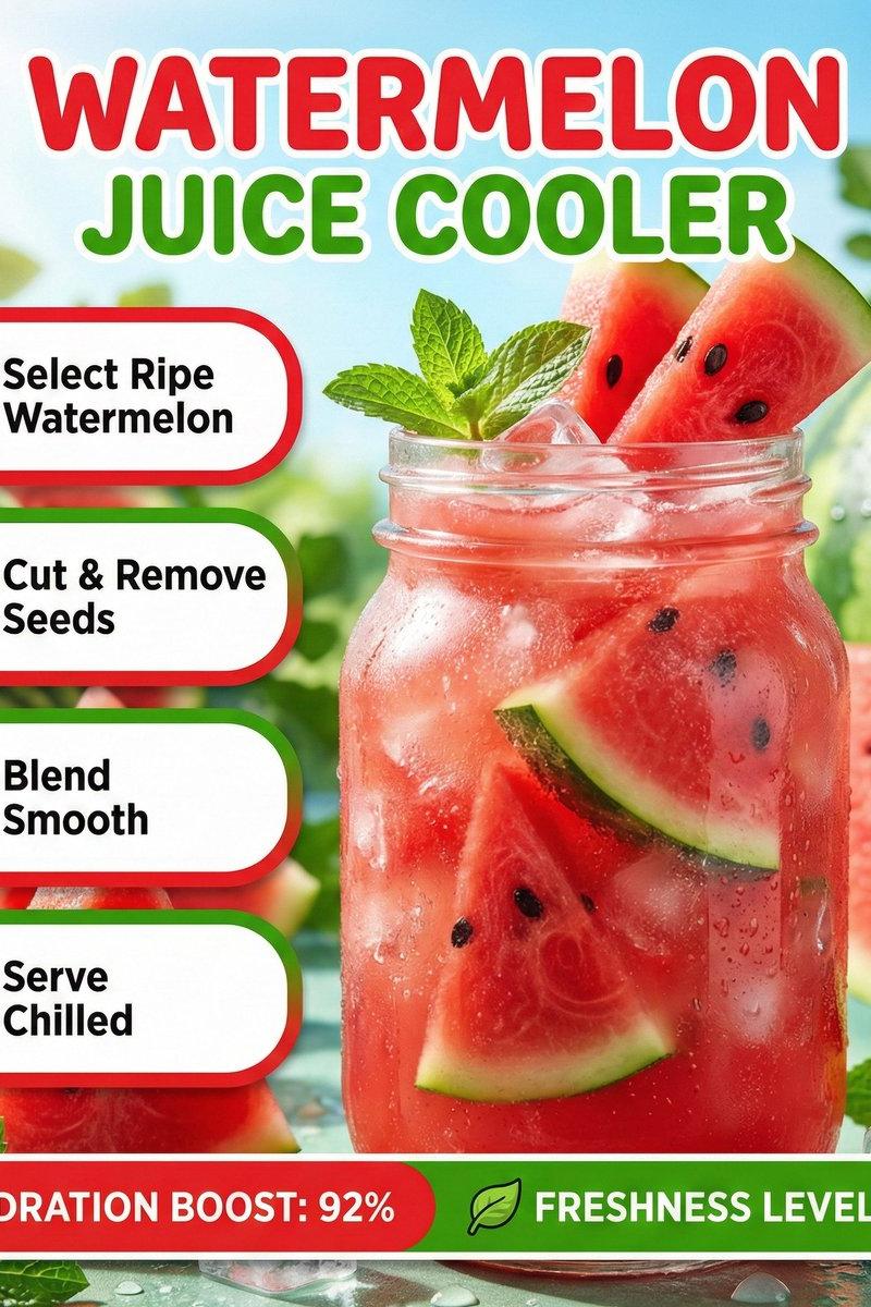 Watermelon juice infographic: GPT Image 2 prompt