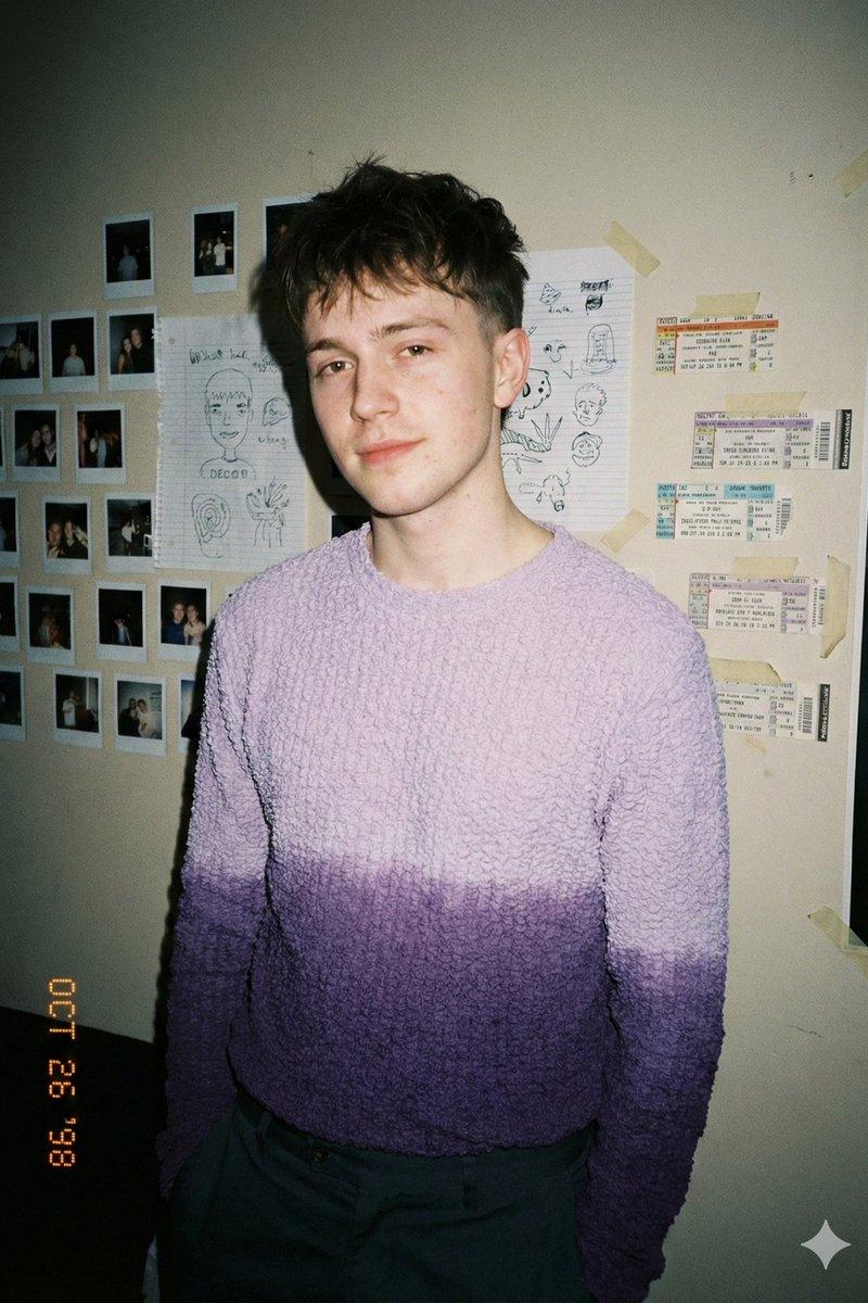 Lavender knit indie shot: GPT Image 2 prompt