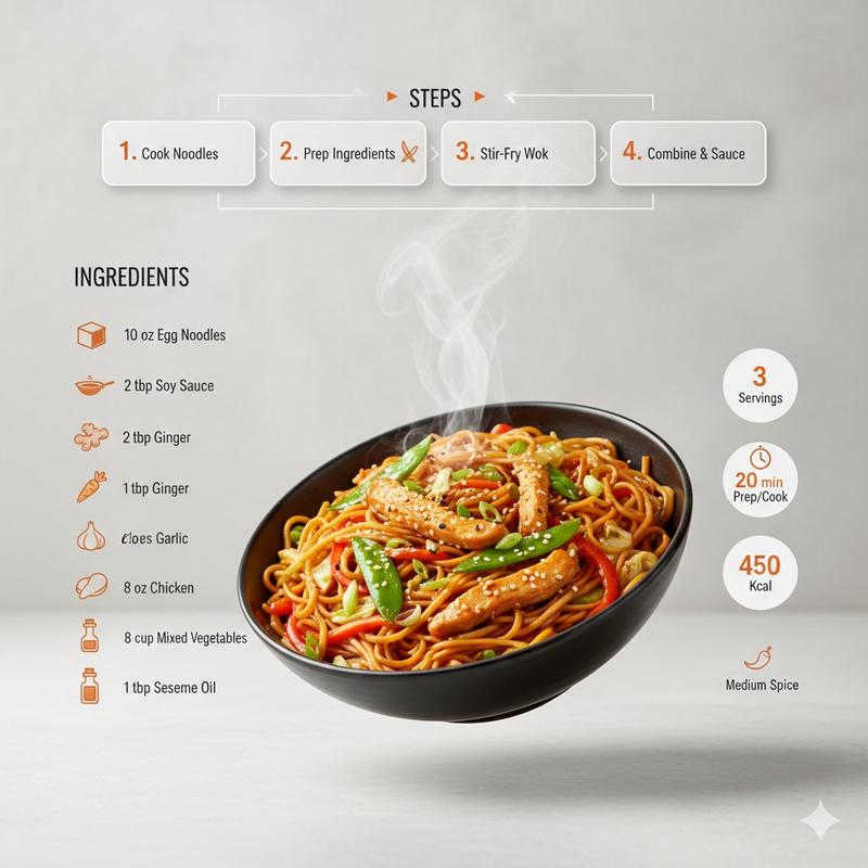 Chowmein recipe infographic: GPT Image 2 prompt