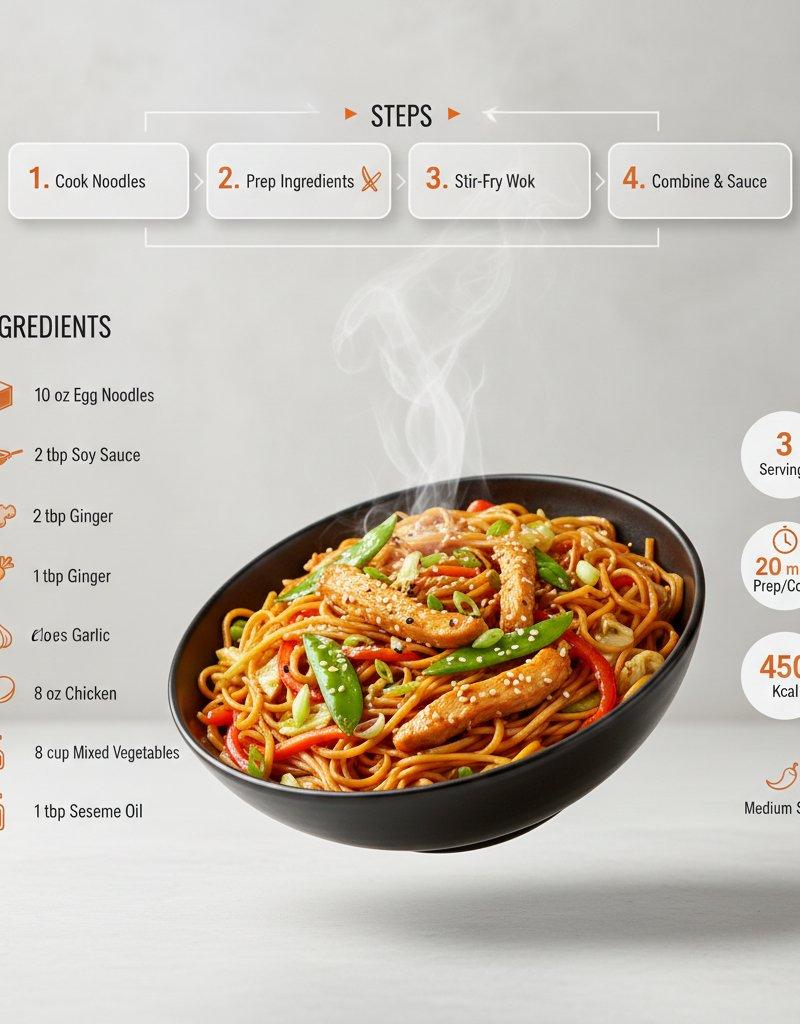 Chowmein recipe infographic: GPT Image 2 prompt