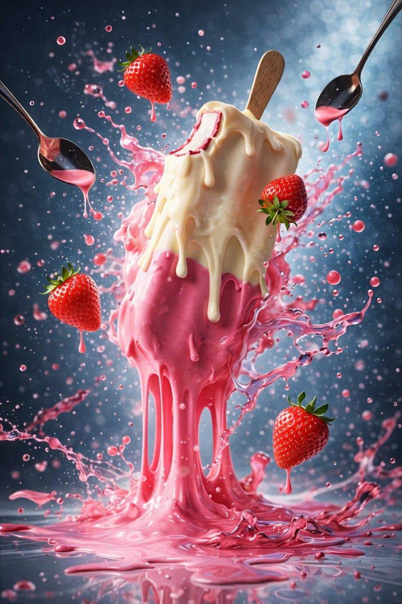 Ice cream splash triptych: GPT Image 2 prompt