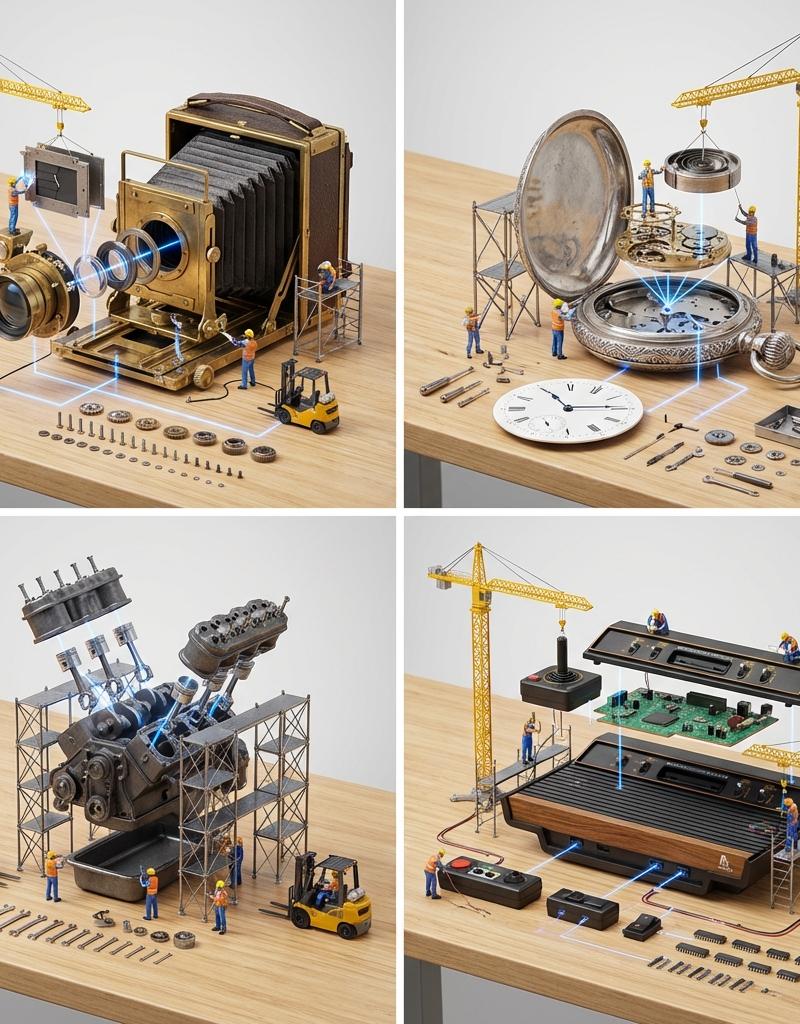Exploded mechanical knolling: GPT Image 2 prompt