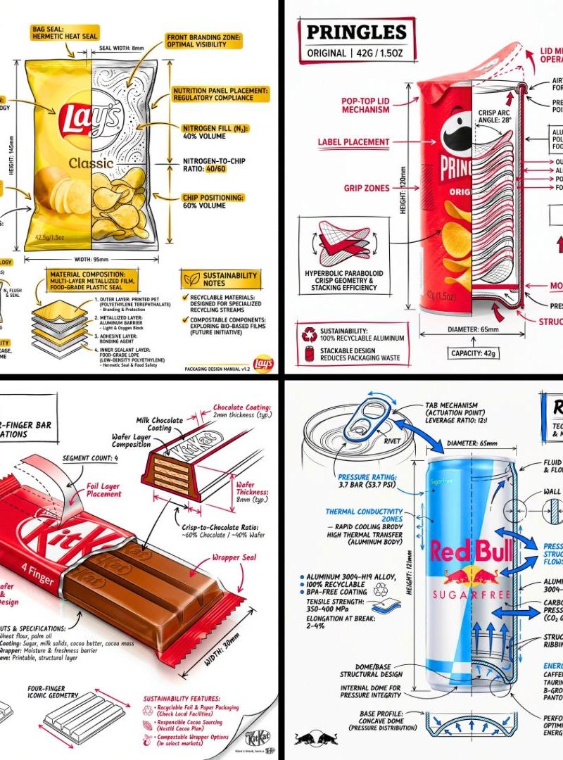 Snack brand-color schematic: GPT Image 2 prompt