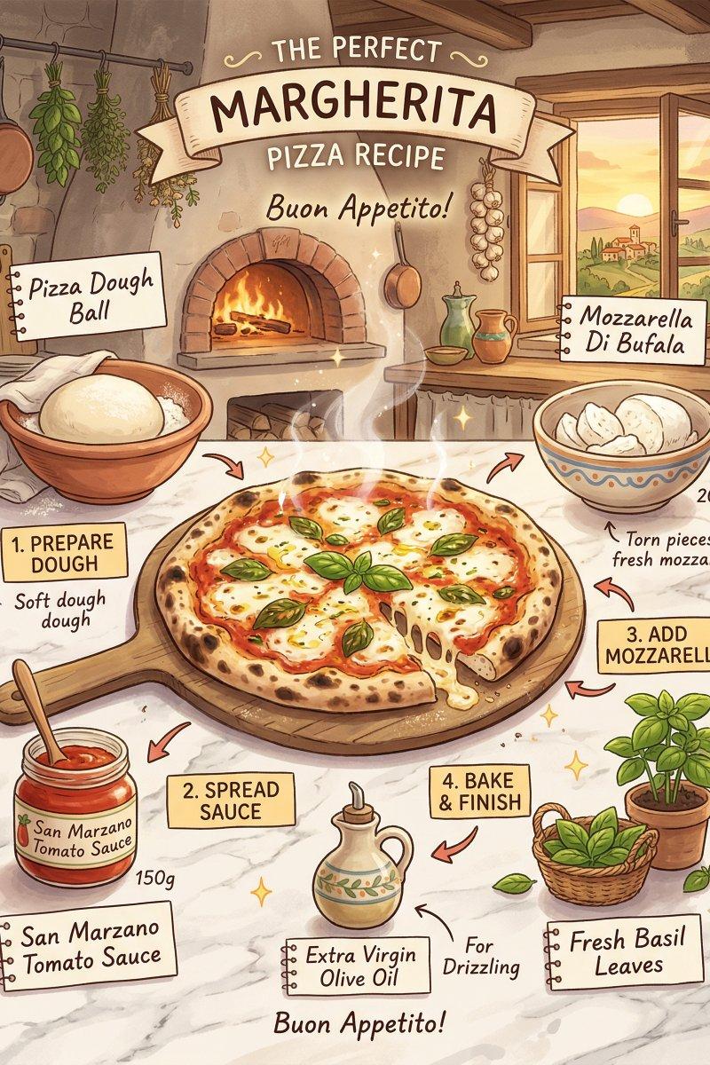 Ghibli pizza recipe infographic: GPT Image 2 prompt