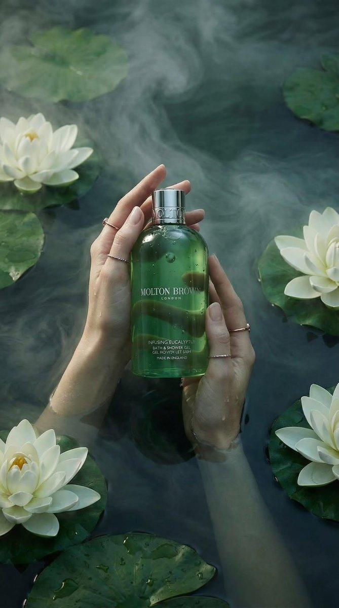 Green bath gel underwater hands: GPT Image 2 prompt