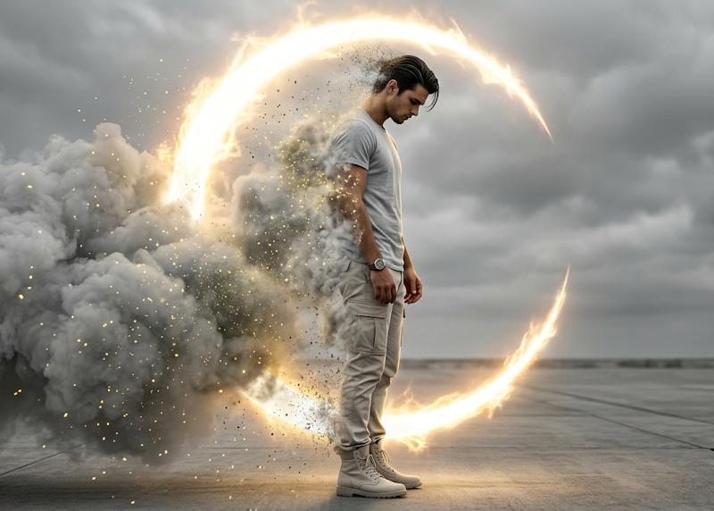 Dissolving streetwear man: GPT Image 2 prompt