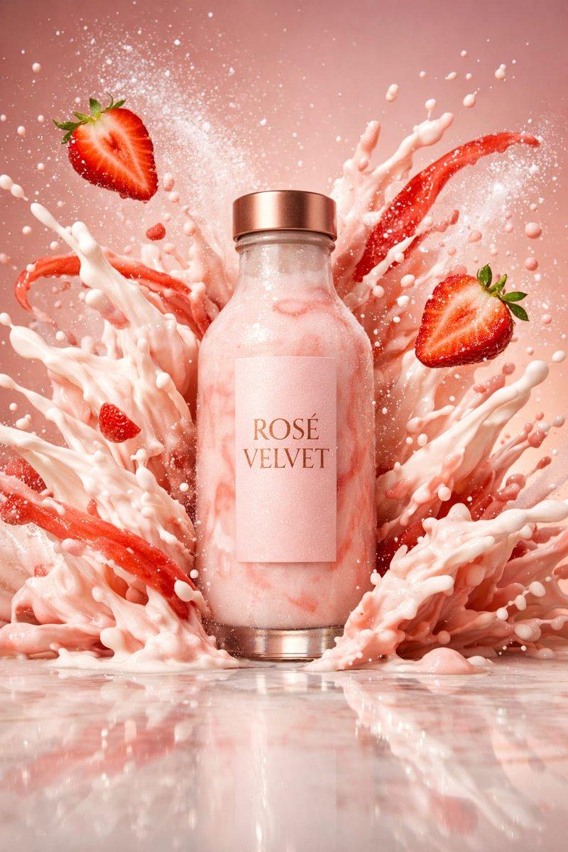 Rose Velvet shake splash: GPT Image 2 prompt