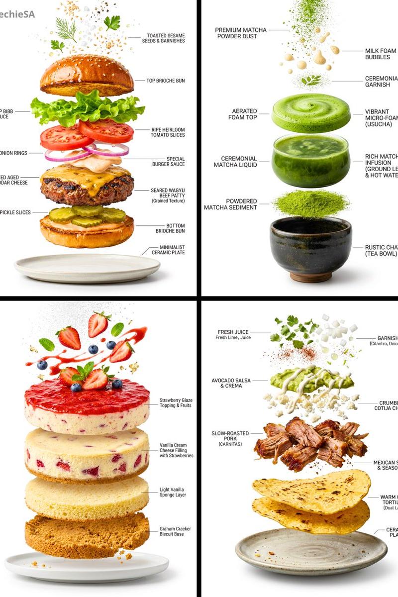 Exploded vertical food chart: GPT Image 2 prompt