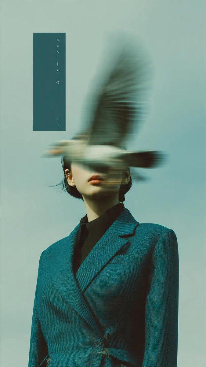 Bird blur teal magazine cover: GPT Image 2 prompt