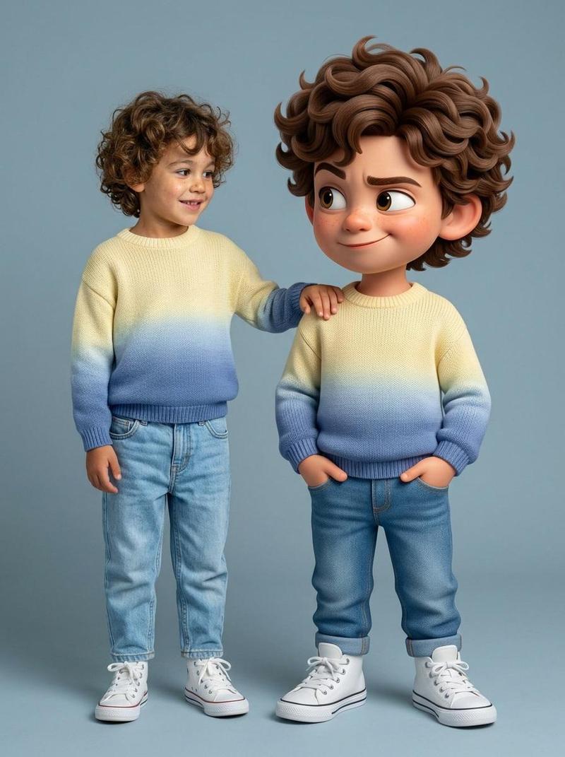 Real plus Pixar twin: GPT Image 2 prompt