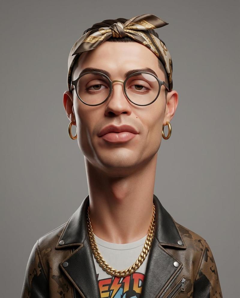 3D caricature long neck: GPT Image 2 prompt